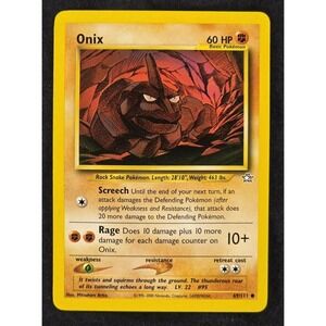 Pokemon Onix 69/111 Base Set Vintage 2000